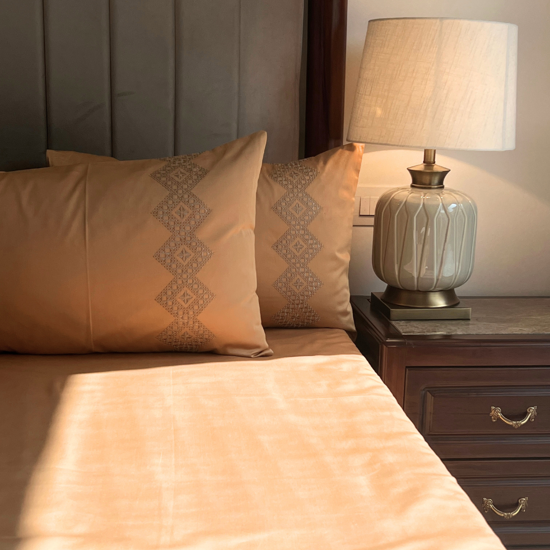 Iris Honey Mustard Dreams Bedsheet - Elysian Home Decor
