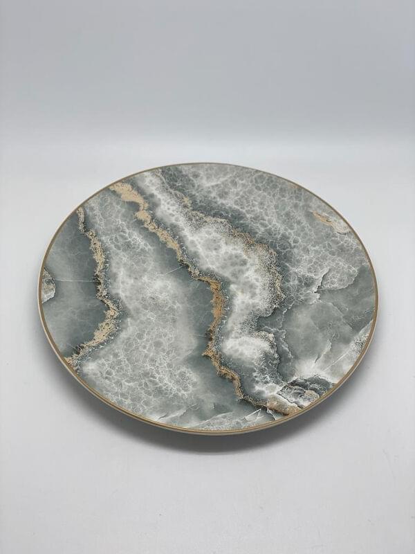 Greer Grey Marble Dinner Plates