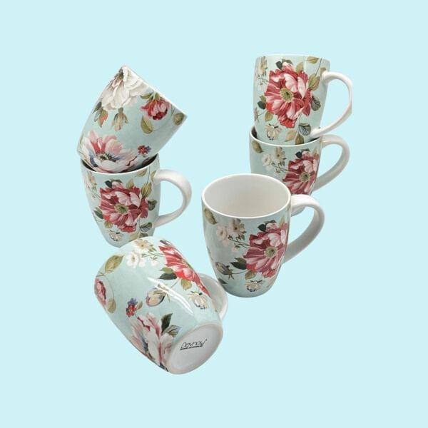 Oriana Teal Classic Indian Tea Mugs