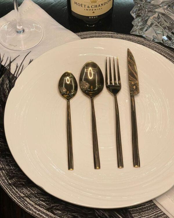 Linea Rose Gold Cutlery Set of 24