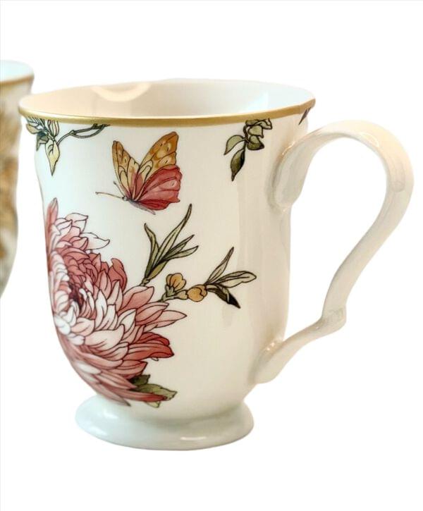 Highland Blooming Footed Mugs