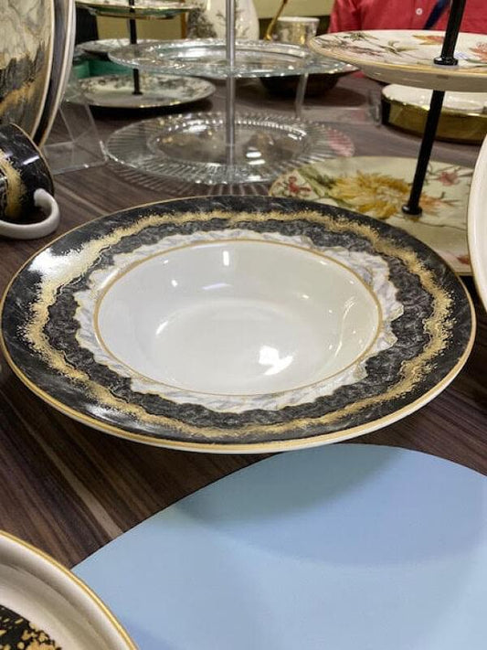Marquina Gold Marble Pasta Bowl