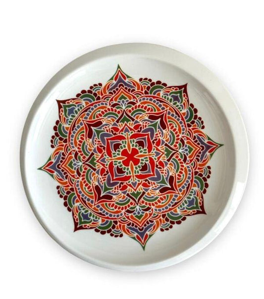 Mandala Ruby Printed Dinner Plate