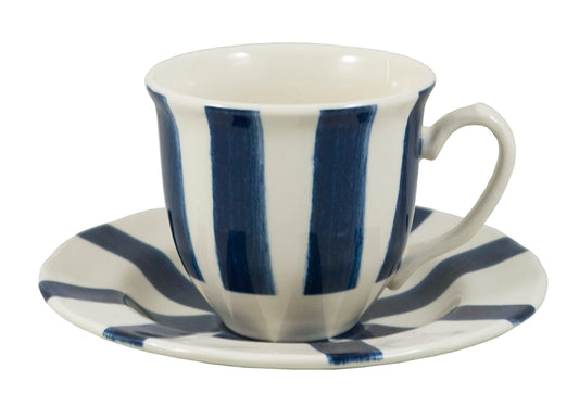 Sorrento Citrus Collection – Summer in Stripes Mug Set (6 Pcs | 340 ml)