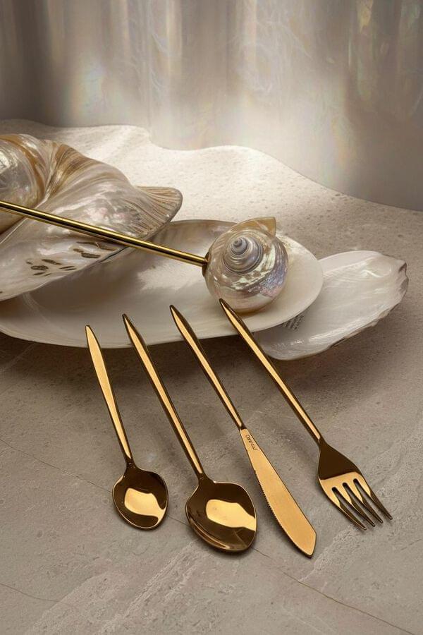 Cairo Copper Cutlery Set of 24