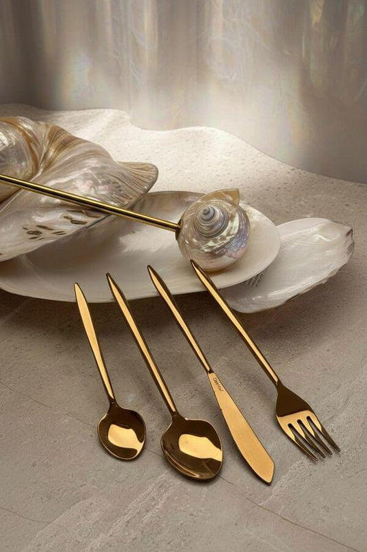 Cairo Copper Cutlery Set of 24