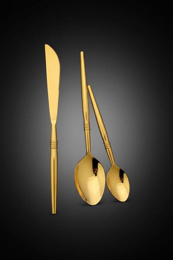 Aria Gold Cutlery Set of 24