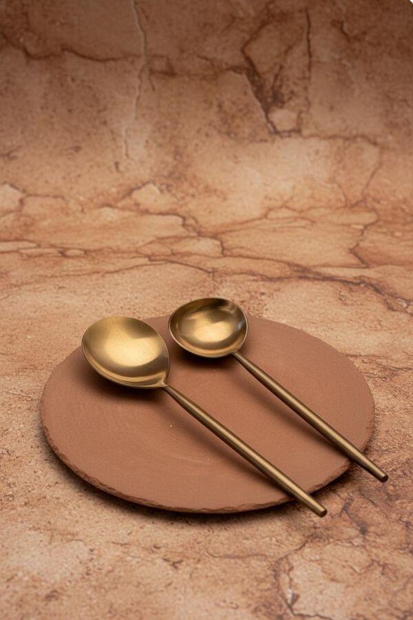 Copper Serving Spoon Set of 2