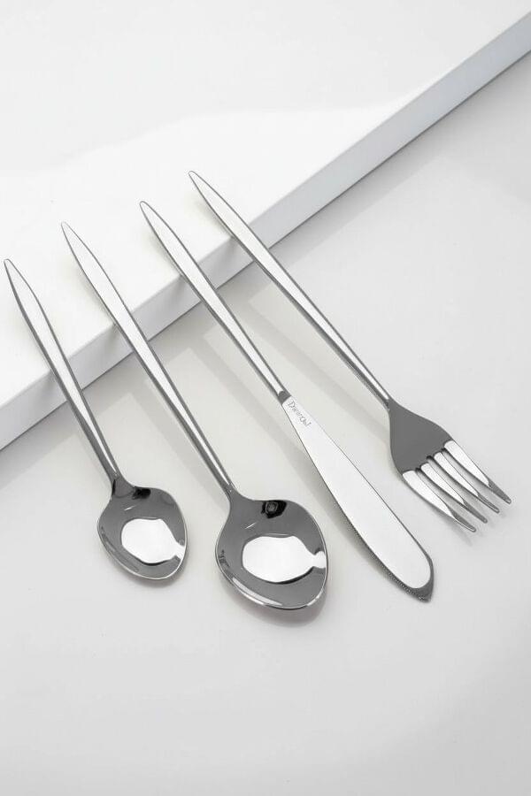 Cairo Polished Steel Cutlery Set of 24