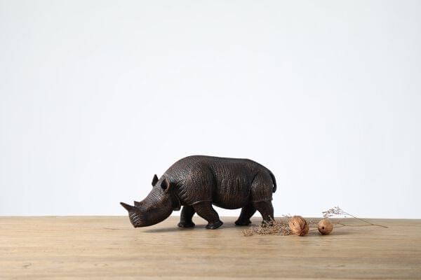 Gaida Wenge Rhino Sculpture – Medium