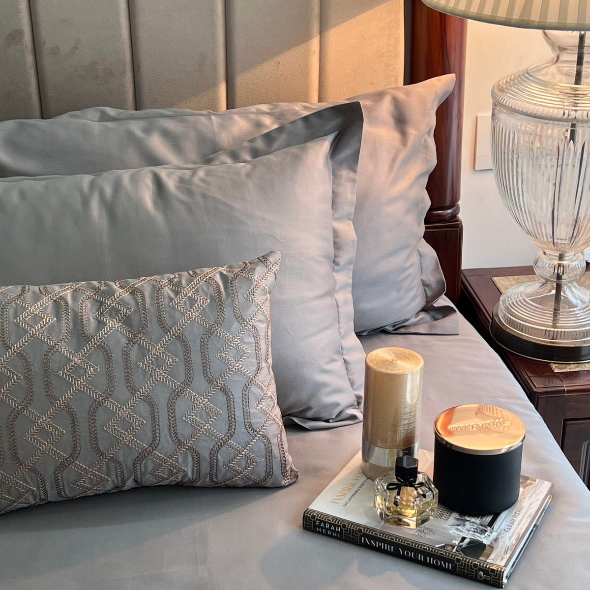 Foster Slate Treasure Bedsheet - Elysian Home Decor