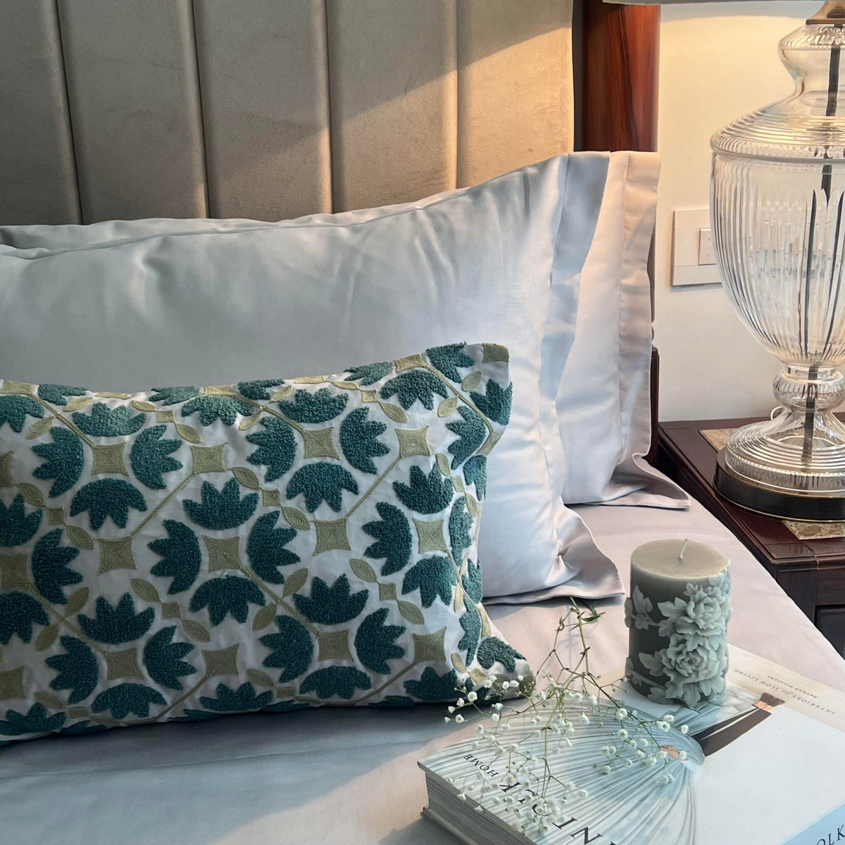 Mariana Pearl Grey Treasure Bedsheet - Elysian Home Decor