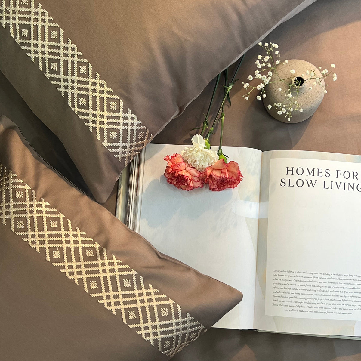 Classic Taupe Dreams Bedsheet - Elysian Home Decor