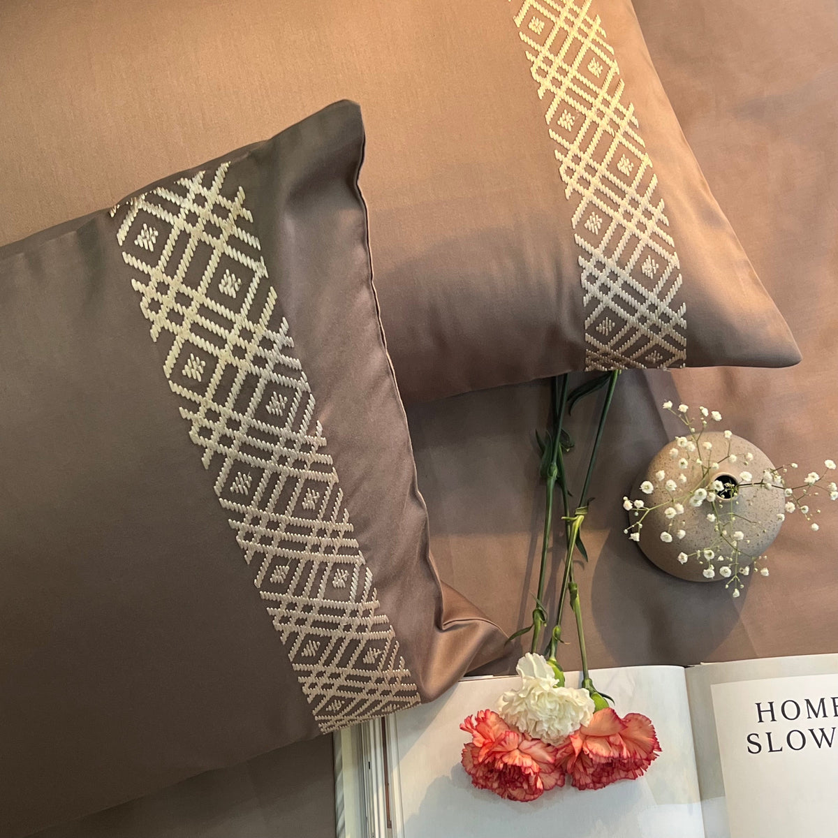 Classic Taupe Dreams Bedsheet - Elysian Home Decor