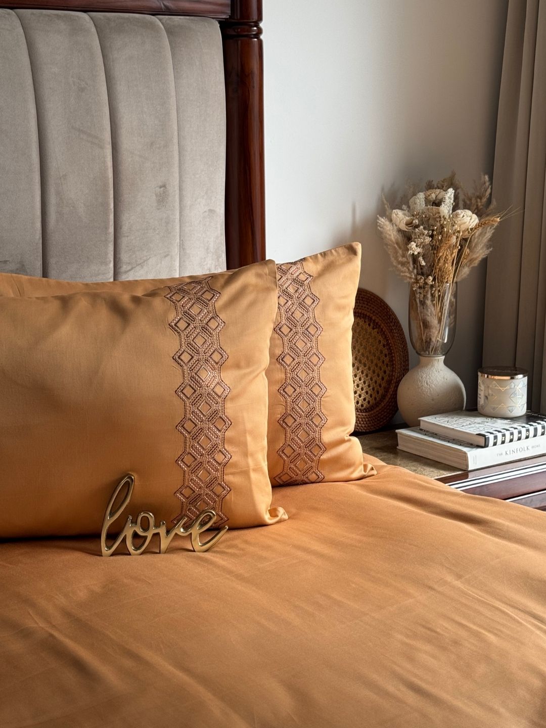 Cora Honey Mustard Dreams Bedsheet Set - Elysian Home Decor