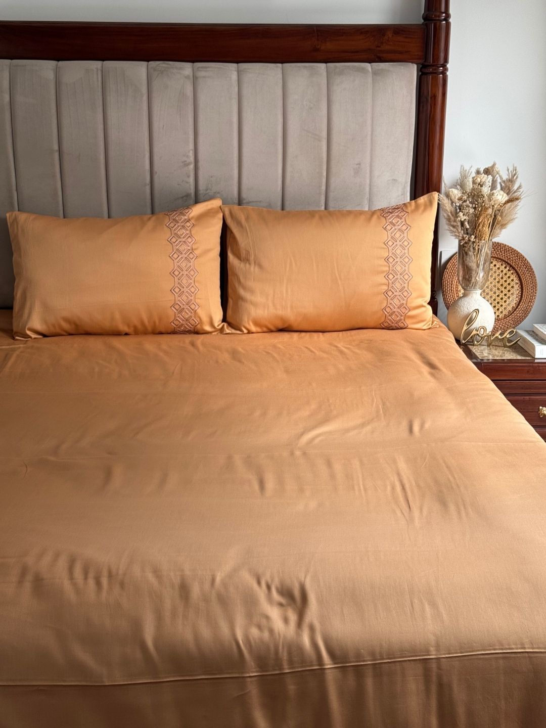 Cora Honey Mustard Dreams Bedsheet Set - Elysian Home Decor