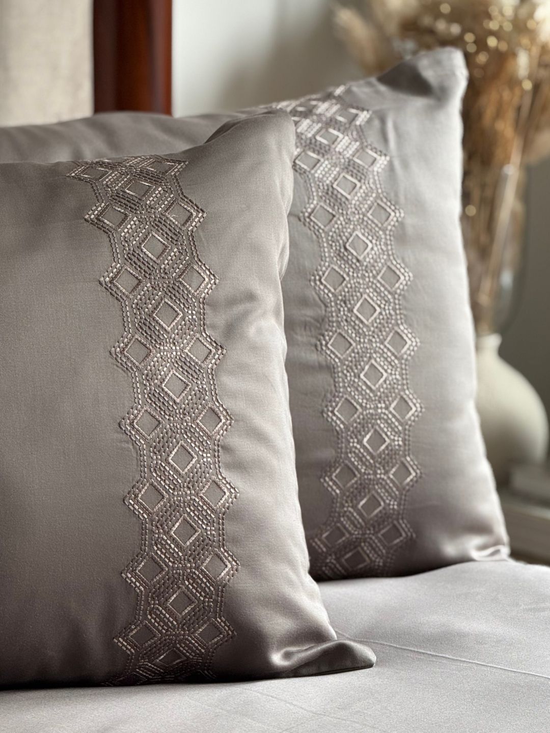 Cora Olive Grey Dreams Bedsheet Set - Elysian Home Decor