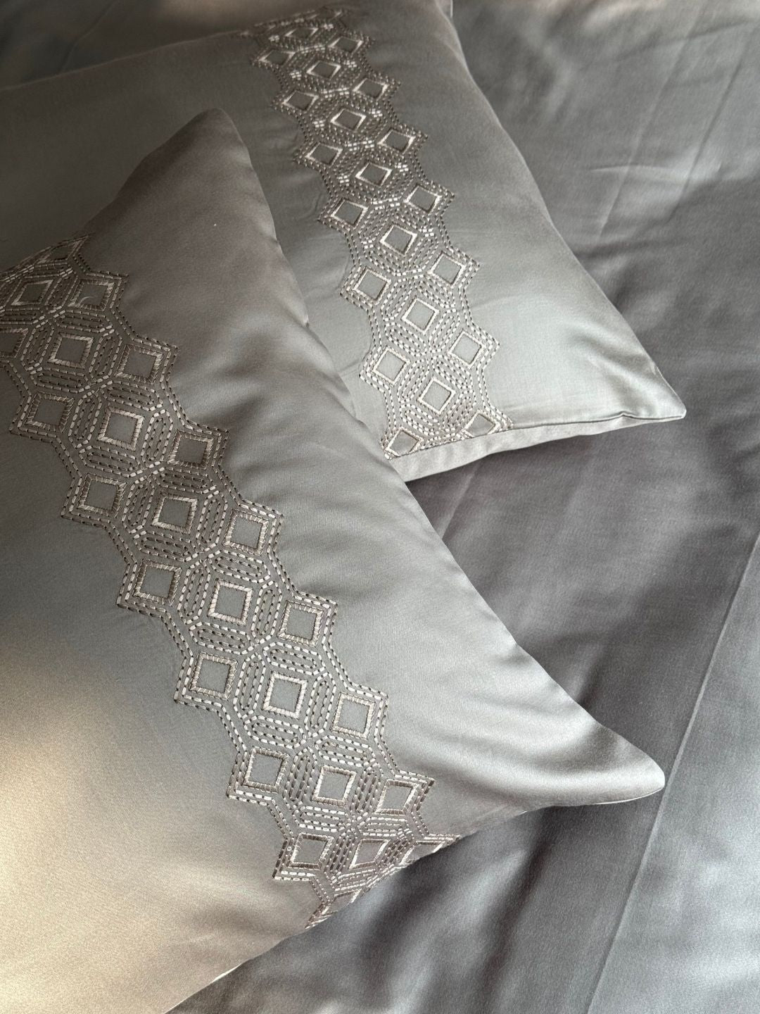 Cora Olive Grey Dreams Bedsheet Set - Elysian Home Decor