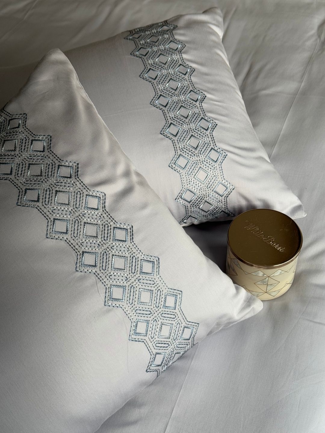 Cora Smoke Blue Dreams Bedsheet Set - Elysian Home Decor