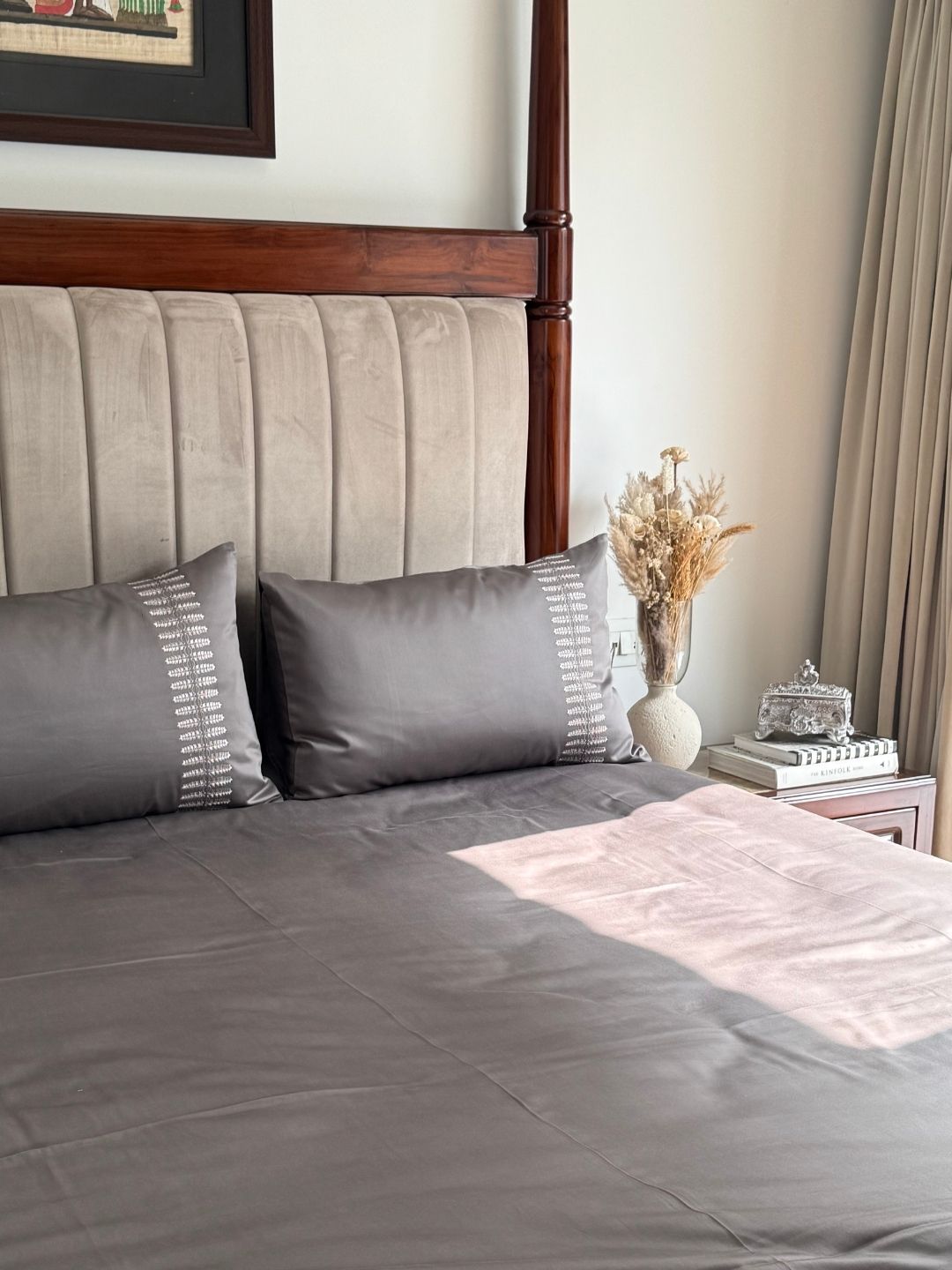 Elise Elephant Grey Dreams Bedsheet Set - Elysian Home Decor