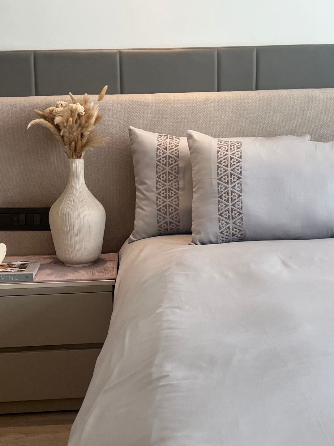 Faye Sandstone Grey Dreams Bedsheet Set - Elysian Home Decor