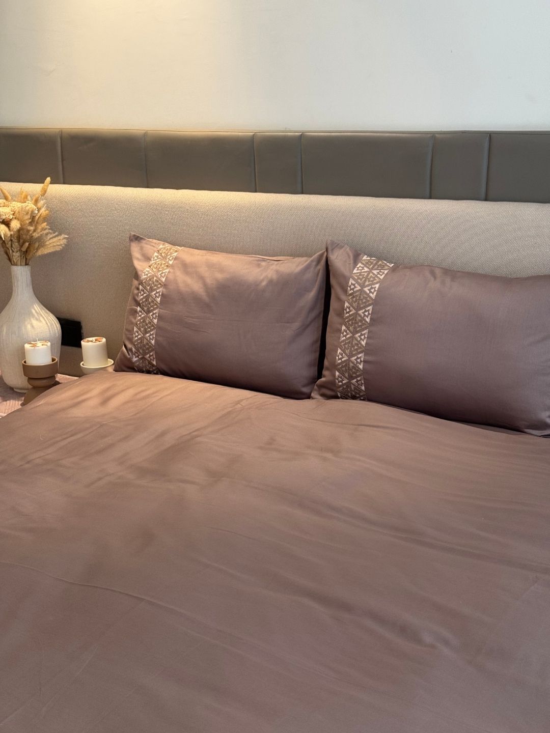 Faye Taupe Dreams Bedsheet Set - Elysian Home Decor