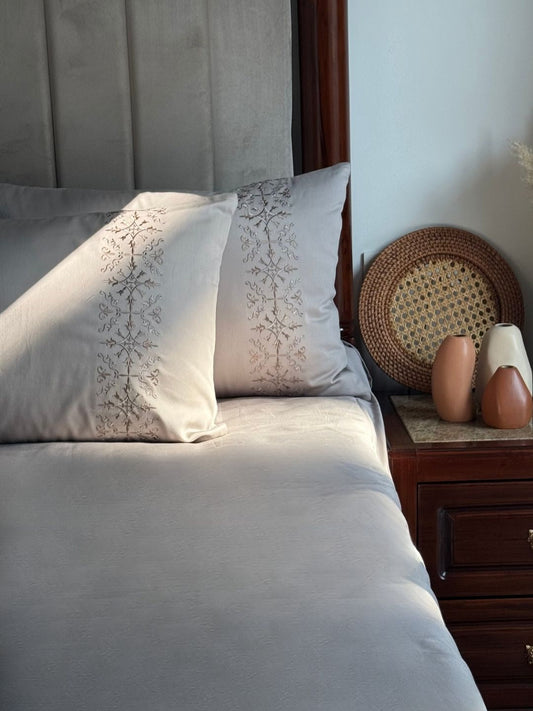Luna Silver Dreams Bedsheet Set - Elysian Home Decor