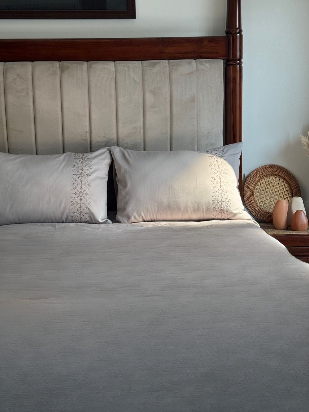 Luna Silver Dreams Bedsheet Set - Elysian Home Decor