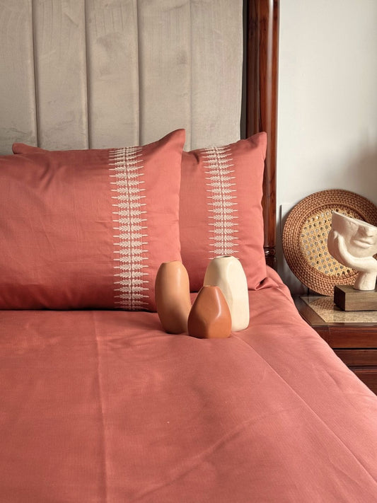 Stella Terracotta Dreams Bedsheet Set - Elysian Home Decor
