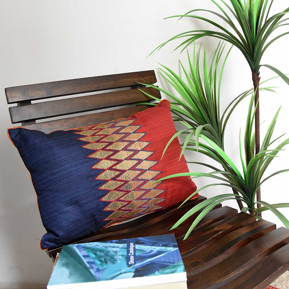 Home Decore Decorative Silk Dupion Cushion Cover 12x18(Inch) - Elysian Home Decor