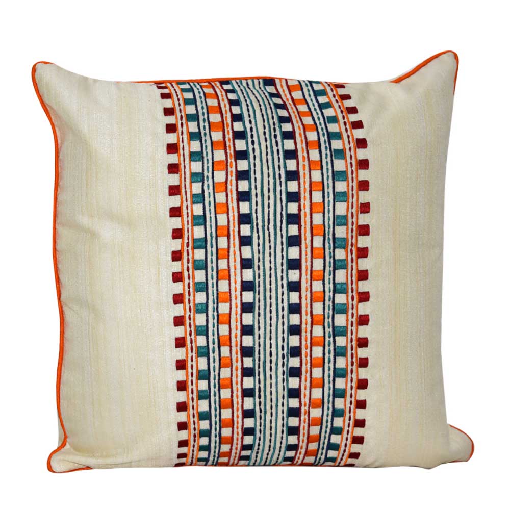 Designer Cushion Cover Custom Outdoor Embroidered Cushion Case 16x16 - Elysian Home Decor