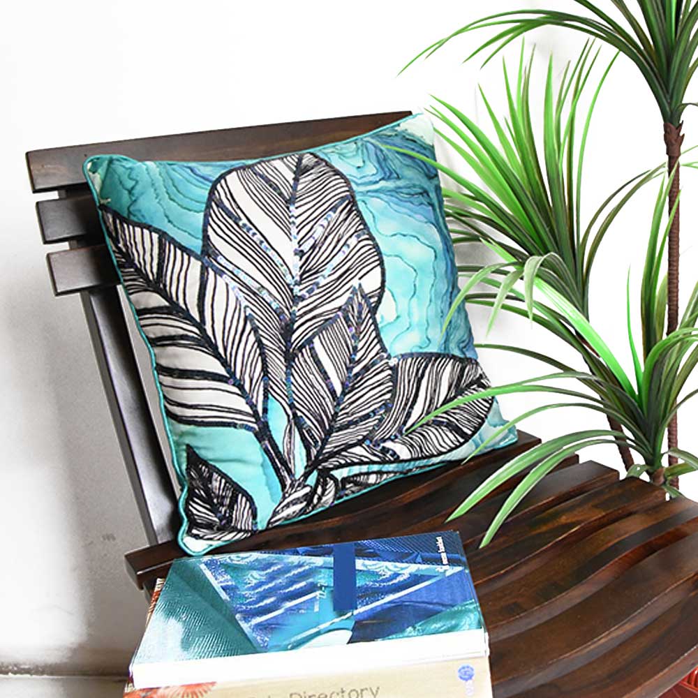 Digital Printed Floral Polyester Home Decor Cushions & Cushion Cover 16" X 16" - Elysian Home Decor