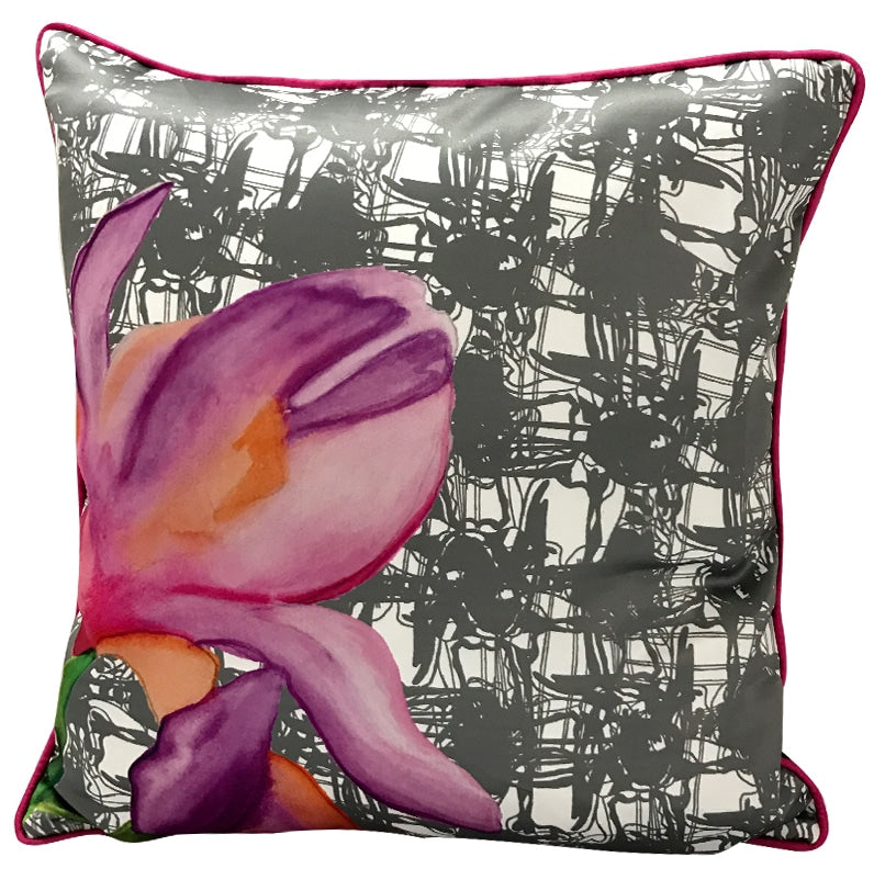 Hand Painted Flower Print Glory of Snow Printed Cushion Cover 16" X 16" Patio Garden Outdoor Living Room Floral Cushion Cover
