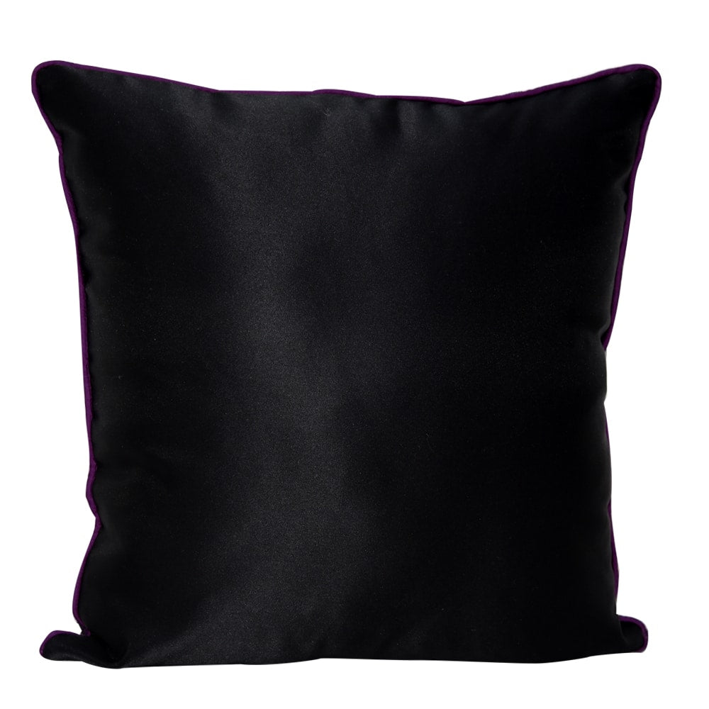 Designer Cushion Case Nature and Floral Garbrielle Digital Print Cushion Cover Hand Sketched Tree Pillow Cushion Case Black