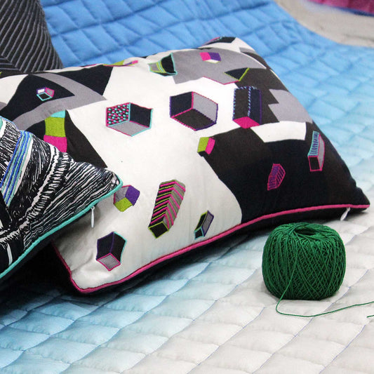 Geometric Pascal Digital Printed Pattern Cushion Cover Multi Color Cushion Case Ideal for Kid's Room Decoration 12" X 18"