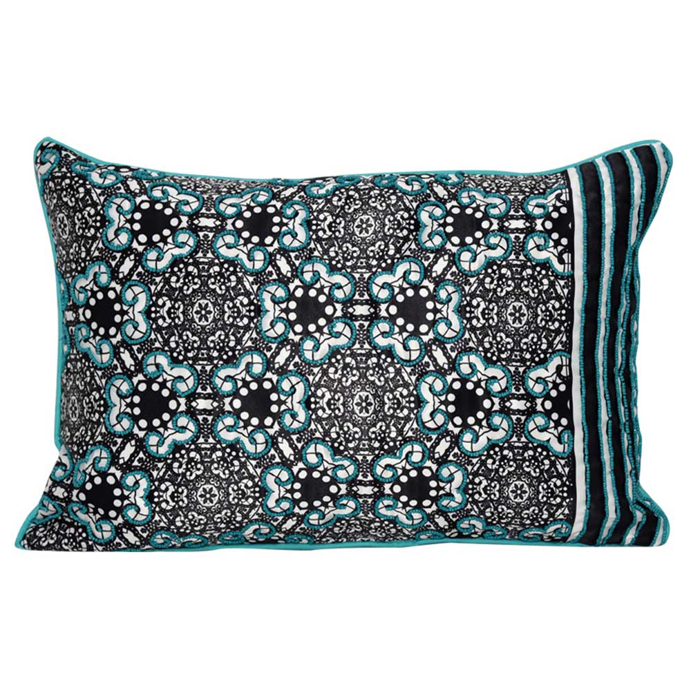 Burg Pattern Multi Color Abstract Pattern Cushion Case Digital Printed Cushion Cover 12" X 18" - Elysian Home Decor