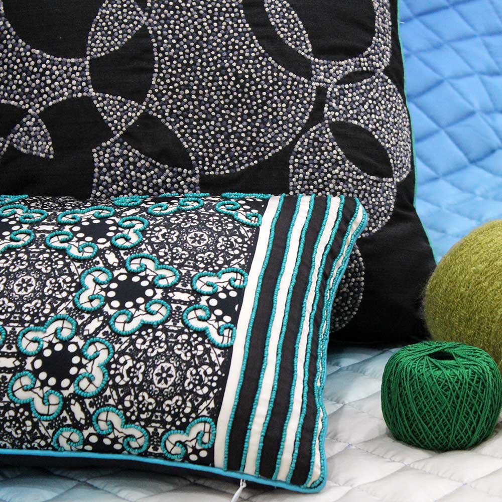 Burg Pattern Multi Color Abstract Pattern Cushion Case Digital Printed Cushion Cover 12" X 18" - Elysian Home Decor