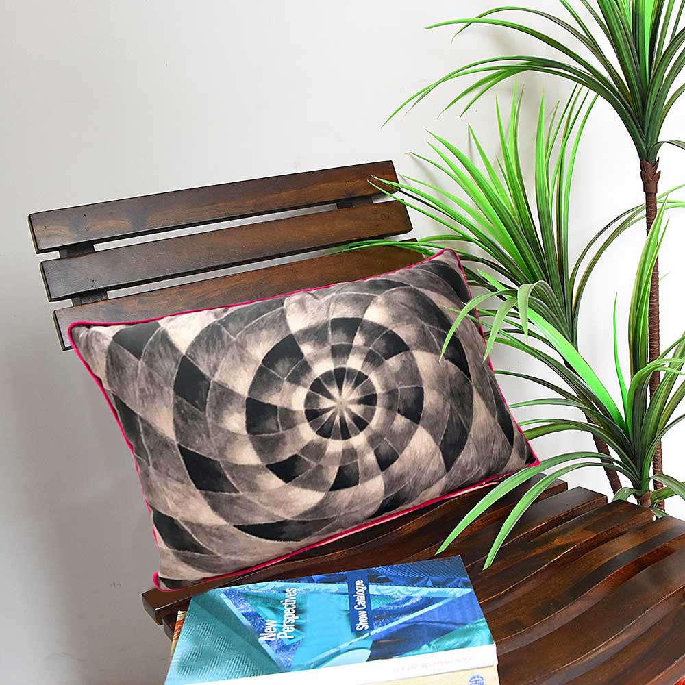Abstract Pattern Cushion Case Multi Color Digital Print Pillow Cushion Cover 12" X 18" - Elysian Home Decor