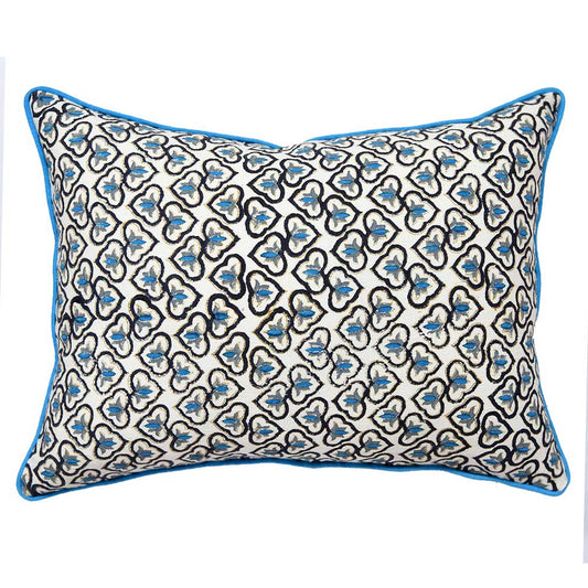 Traditional Hand Block Printed Cushion Cover 12" X 16" Drawing Room, Living Room, Garden, Patio Floral Cushion Pillow Cover