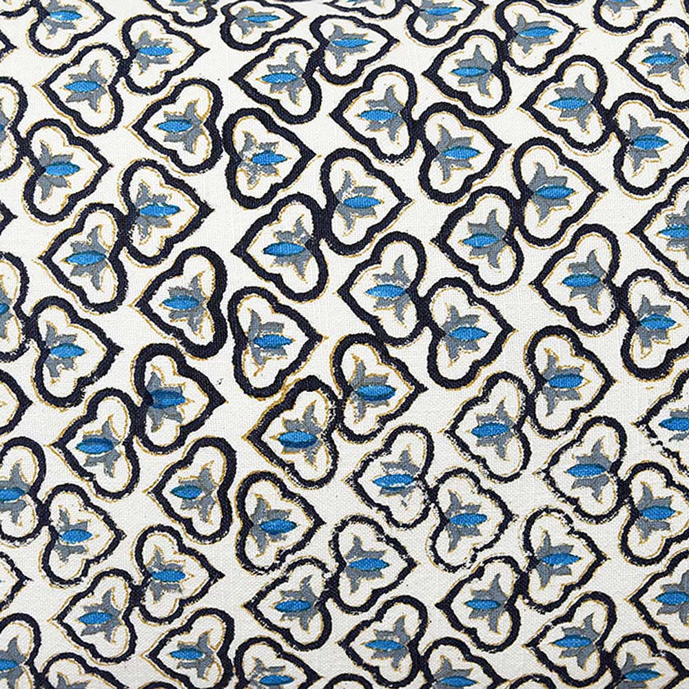 Traditional Hand Block Printed Cushion Cover 12" X 16" Drawing Room, Living Room, Garden, Patio Floral Cushion Pillow Cover
