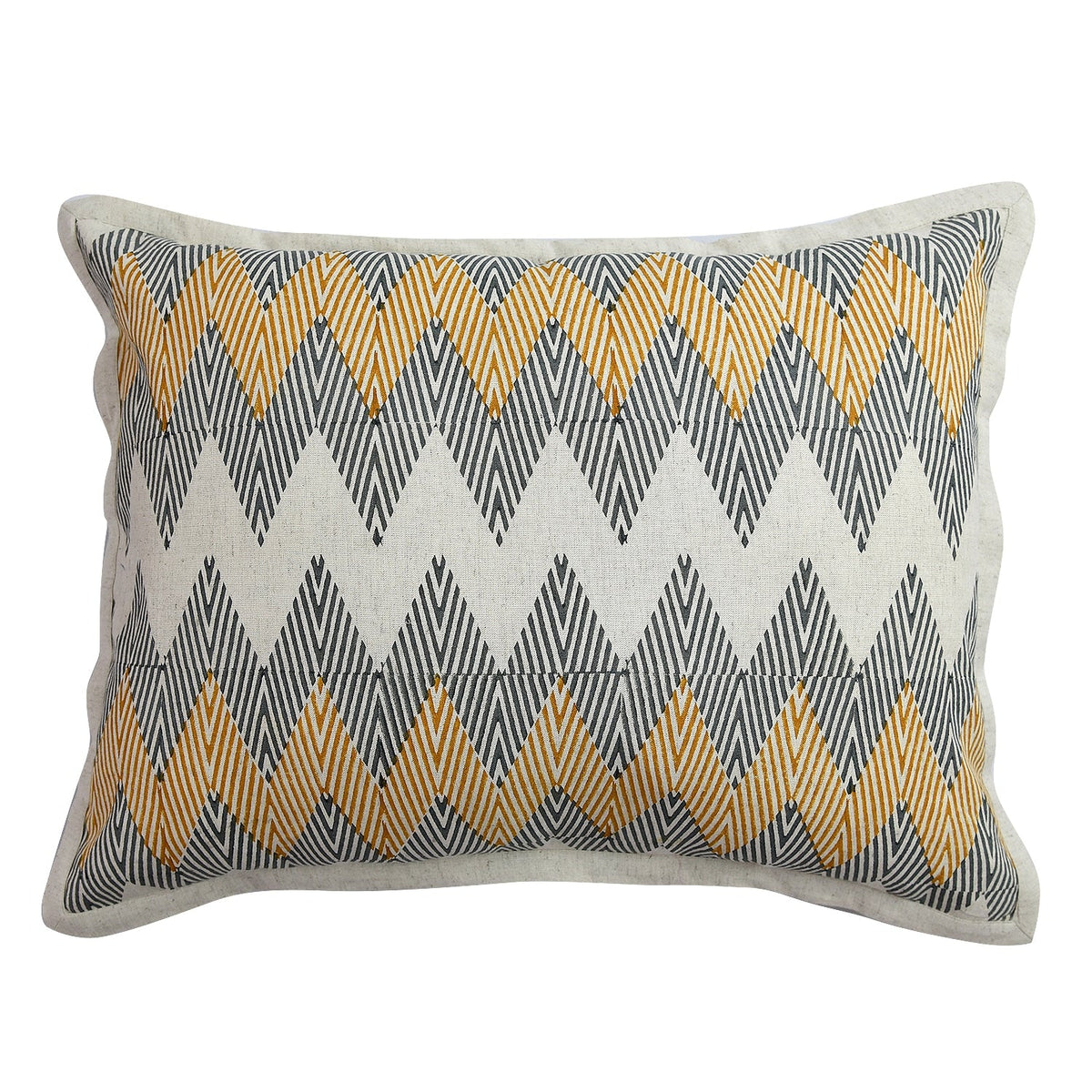 Saumay Collection - Traditional Hand Block Printed Cushion Cover Set (Set of 7) - Elysian Home Decor