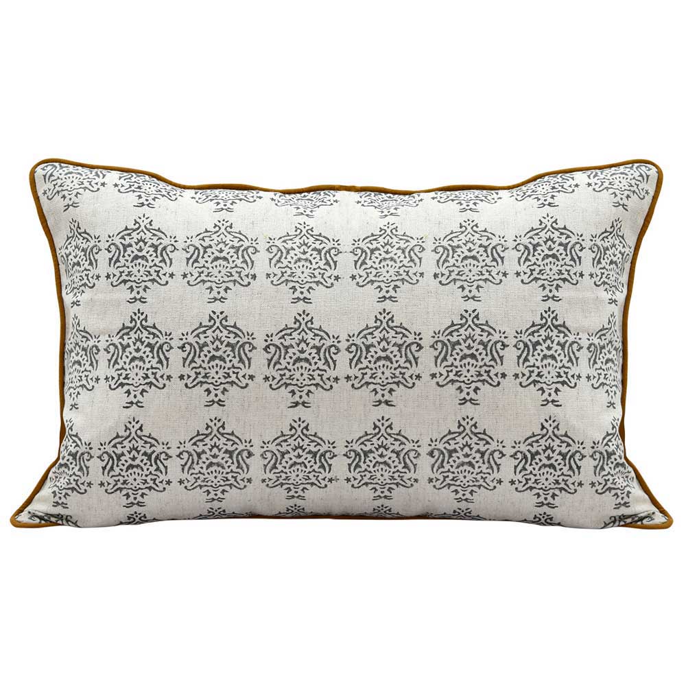 Saumay Collection - Traditional Hand Block Printed Cushion Cover Set (Set of 7) - Elysian Home Decor