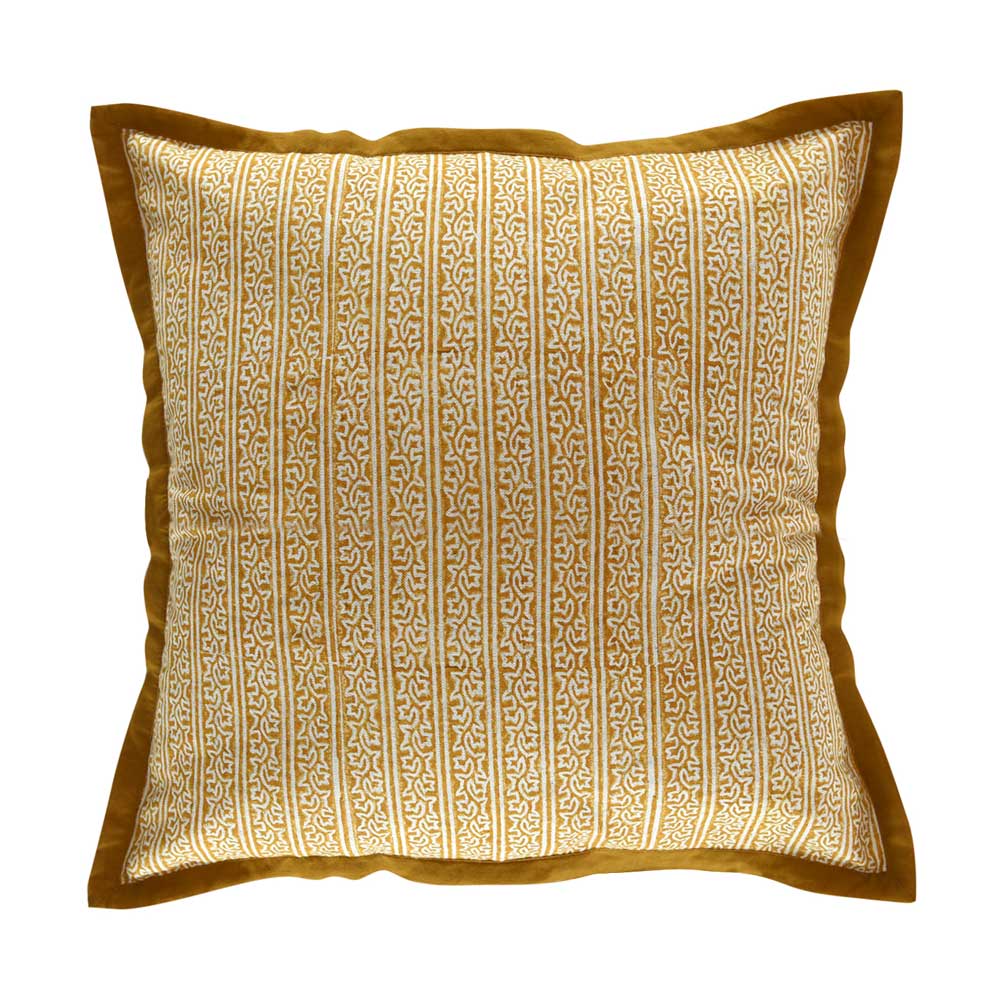 Saumay Collection - Traditional Hand Block Printed Cushion Cover Set (Set of 7) - Elysian Home Decor