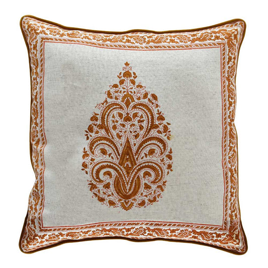 Hand Block Printed Cushion Cover 16x16(Inch) - Elysian Home Decor