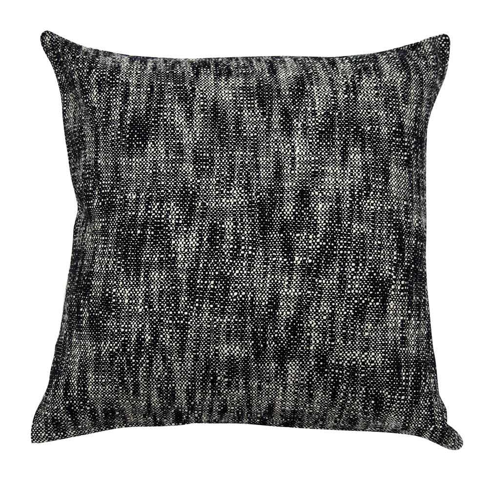 Hand Woven Cushion Cover Charcoal Possession Pattern Sofa Garden Dupion Cushion Cover 16x16 - Elysian Home Decor