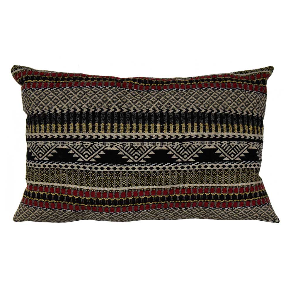 Designer Folk Geo Woven Sofa Chair Patio Decorative Cushion Cover with Zipper Closer 13x20 - Elysian Home Decor
