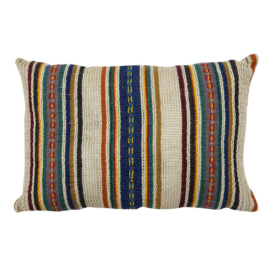 Hand Woven Stripe Cushion Covers 12x18 Designer Hand Weaving Pillow Cover - Elysian Home Decor