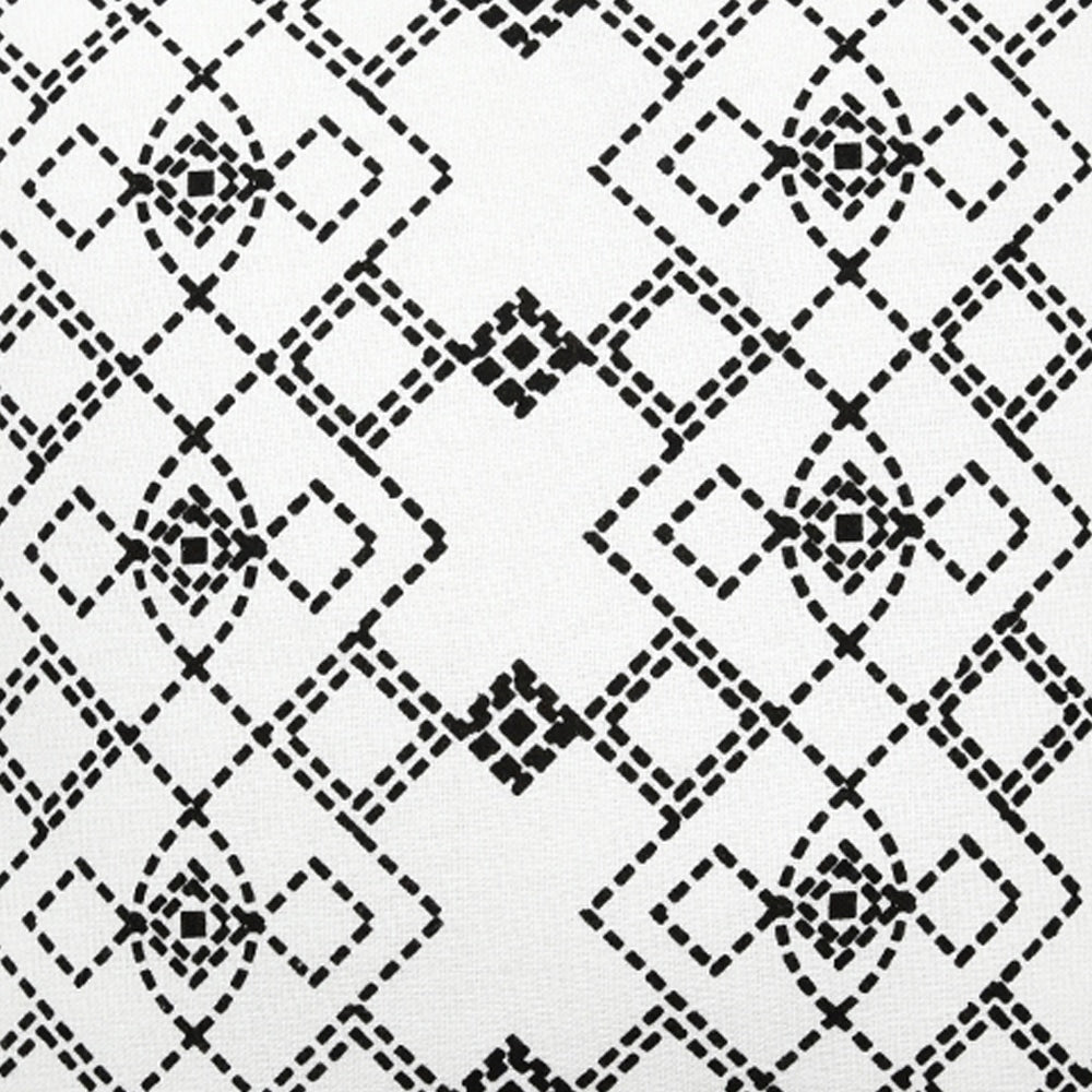 Black & White Luxurious Connectoline Cushion Cover (16"X16") Dotted Geometric Print Pillow Case - Elysian Home Decor