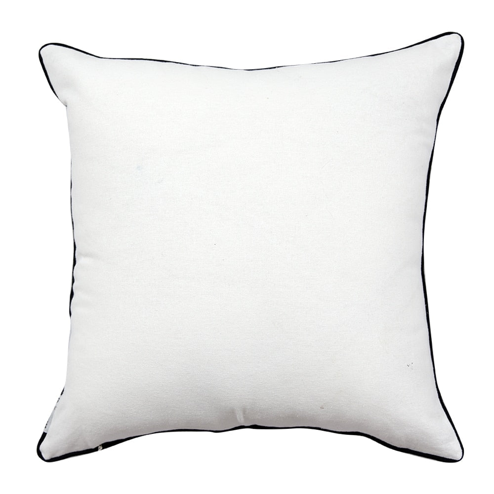 Black & White Luxurious Connectoline Cushion Cover (16"X16") Dotted Geometric Print Pillow Case - Elysian Home Decor