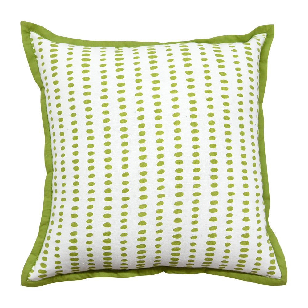 Splash Dotted Lime Green Cushion Cover 16x16